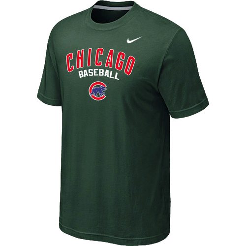 Nike MLB Chicago Cubs 2014 Home Practice T-Shirt - Dark Green