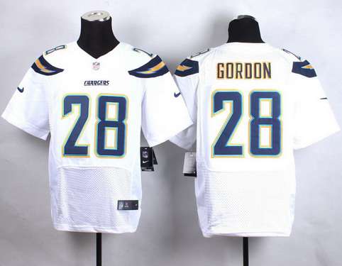 Nike San Diego Chargers #28 Melvin Gordon 2013 White Elite Jersey