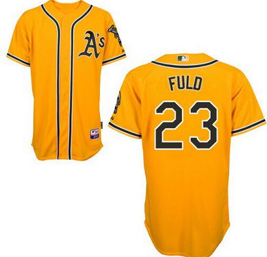 Oakland Athletics #23 Sam Fuld Yellow Jersey