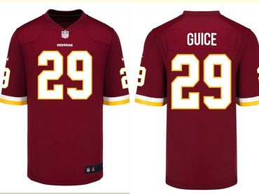 Nike Washington Redskins #29 Derrius Guice Red 2018 NFL Draft Pick Elite Jersey