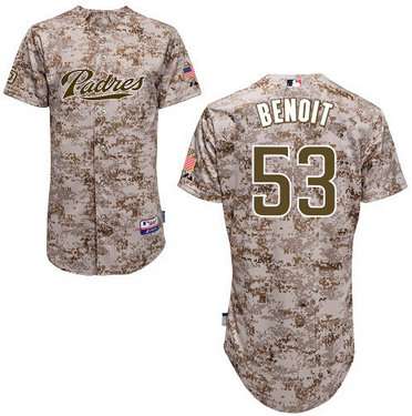 San Diego Padres #53 Joaquin Benoit 2014 Camo Jersey