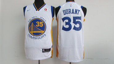 Nike NBA Golden State Warriors #35 Kevin Durant Jersey 2017-18 New Season White Jersey