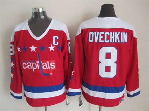 Washington Capitals #8 Alex Ovechkin Red All-Star Throwback CCM Jersey