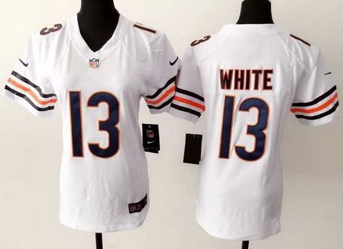 Women's Chicago Bears #13 Kevin White Nike White Game Jersey