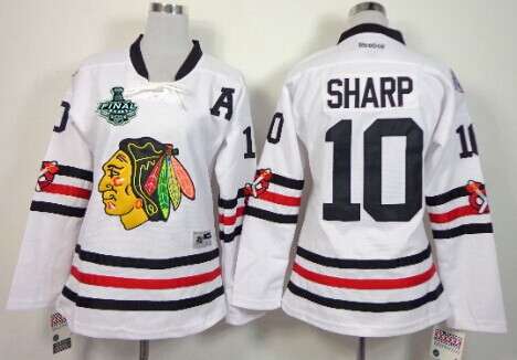 Women's Chicago Blackhawks #10 Patrick Sharp 2015 Stanley Cup 2015 Winter Classic White Jersey