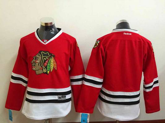 Women's Chicago Blackhawks Blank Red Jersey