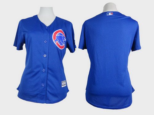 Women's Chicago Cubs Blank Blue Jersey