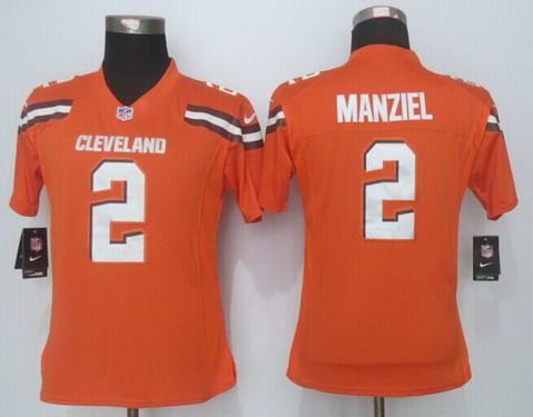 Women's Cleveland Browns #2 Johnny Manziel 2015 Nike Orange Limited Jersey