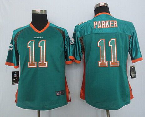 Women's Miami Dolphins #11 DeVante Parker Nike Drift Fashion Green Jersey