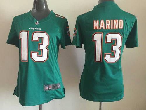 Women's Miami Dolphins #13 Dan Marino 2013 Nike Green Game Jersey