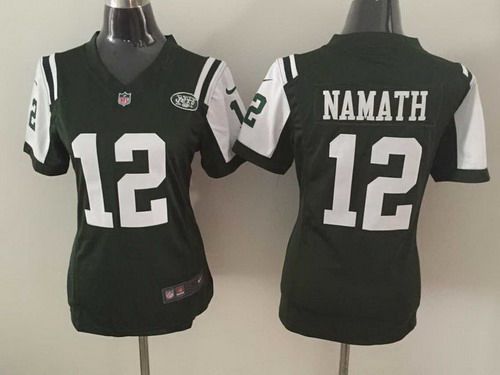 Women's New York Jets #12 Joe Namath Nike Green Game Jersey