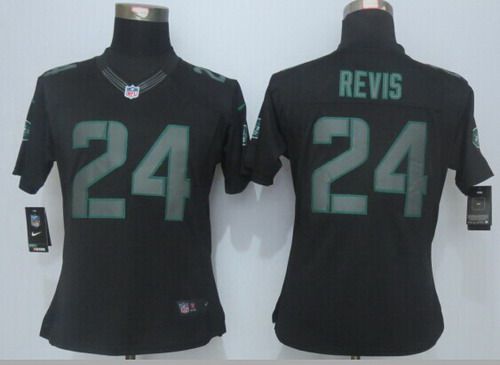 Women's New York Jets #24 Darrelle Revis Nike Black Impact Limited Jersey