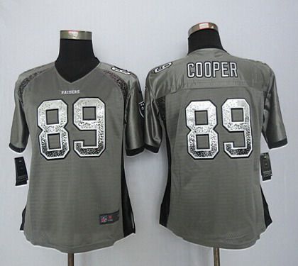 Women's Oakland Raiders #89 Amari Cooper Nike Drift Fashion Gray Jersey