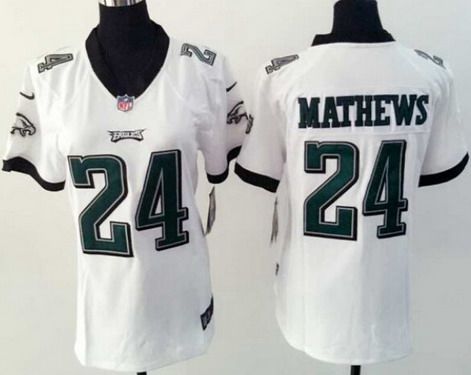 Women's Philadelphia Eagles #24 Ryan Mathews Nike White Game Jersey