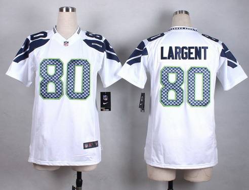 Women's Seattle Seahawks #80 Steve Largent Nike White Game Jersey