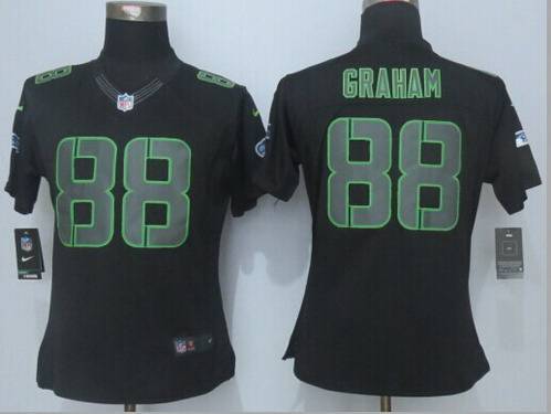 Women's Seattle Seahawks #88 Jimmy Graham Nike Black Impact Limited Jersey