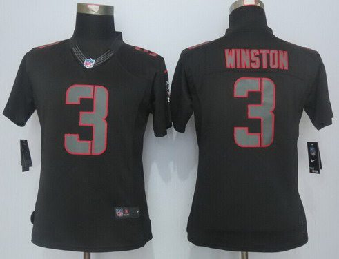 Women's Tampa Bay Buccaneers #3 Jameis Winston Nike Black Impact Limited Jersey