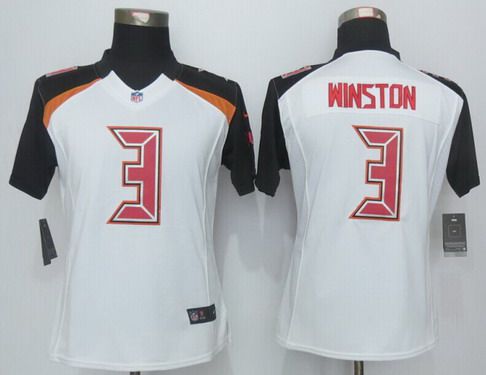 Women's Tampa Bay Buccaneers #3 Jameis Winston Nike White Limited Jersey