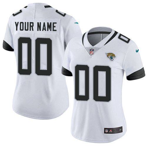 Women's Nike Jacksonville Jaguars White Stitched Custom NFL Vapor Untouchable Limited Jersey