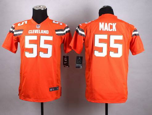 Youth Cleveland Browns #55 Alex Mack 2015 Nike Orange Game Jersey