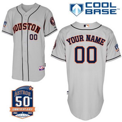 Youth Houston Astros Personalized Road Jersey With Commemorative 50th Anniversary Patch