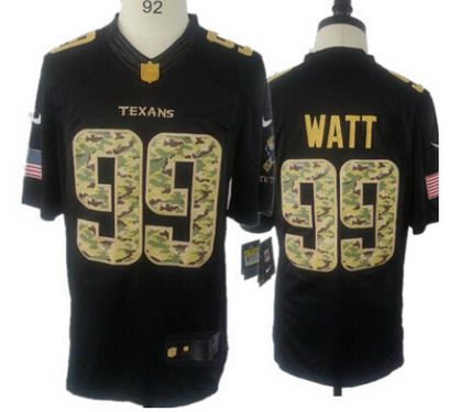 Youth Houston Texans #99 J.J. Watt Nike Salute To Service Black Limited Jersey