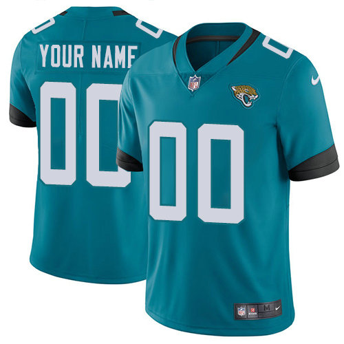 Youth Nike Jacksonville JaguarsJacksonville Teal Green Team Color Stitched Custom NFL Vapor Untouchable Limited Jersey