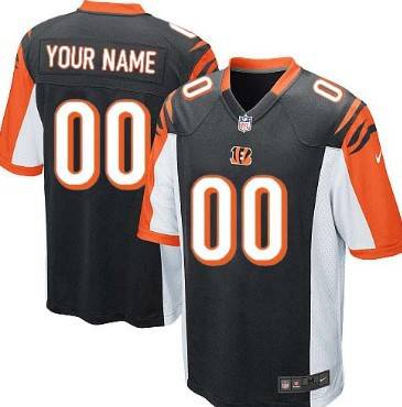 Youth Nike Cincinnati Bengals Customized Black Game Jersey