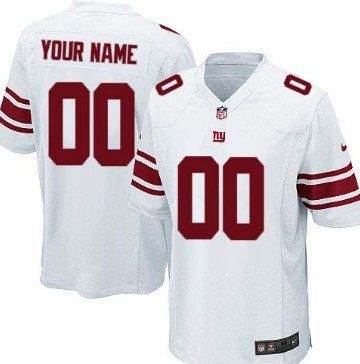 Youth Nike New York Giants Customized White Game Jersey