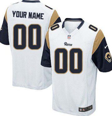 Youth Nike St. Louis Rams Customized White Game Jersey