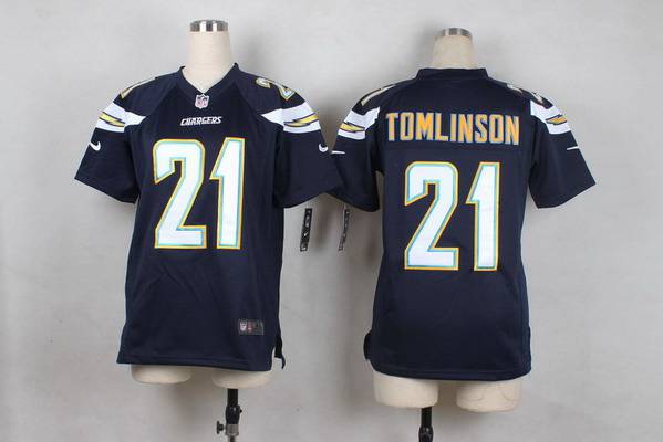 Youth San Diego Chargers #21 LaDainian Tomlinson 2013 Nike Navy Blue Game Jersey