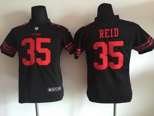 Youth San Francisco 49ers #35 Eric Reid 2015 Nike Black Game Jersey