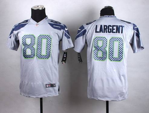 Youth Seattle Seahawks #80 Steve Largent Nike Gray Game Jersey