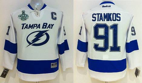 Youth Tampa Bay Lightning #91 Steven Stamkos White Jersey