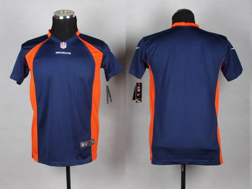 Nike Denver Broncos Blank Blue Game Kids Jersey